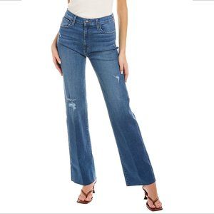 Joes Jeans high rise wide leg Belenos distressed jeans denim raw hem new 25